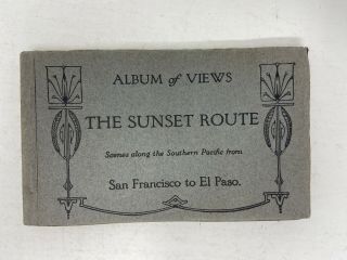 Vtg Album Of Views The Sunset Route San Francisco El Paso Postcard Booklet Set