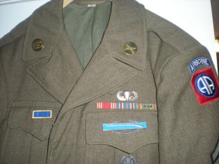 WW2 AIRBORNE PARATROOPER 508th PARA INF ID ' d NCO IKE JACKET In GROUP 2