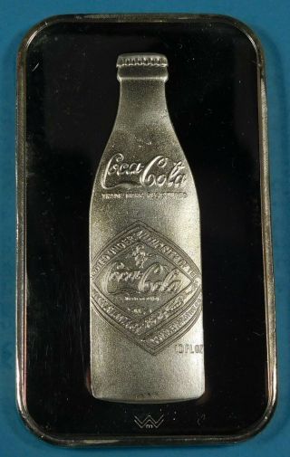 75th Anniversary Silver Coca Cola Bar - Atlanta,  Ga - 1 Ounce Pure Silver