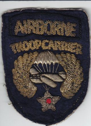 Wwii Aaf Airborne Troop Carrier Patch - Bullion - Italian - Made