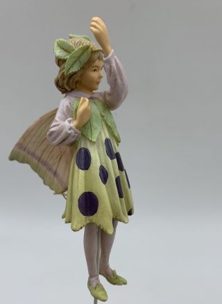 Retired Cicely Mary Barker Flower Fairies Ornament Figurine Sloe Fairy 2
