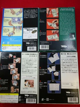4 Tenyo Magic Tricks - Cloud Money,  Shocking Pen,  Ghost Card,  Newsworthy Tear 2