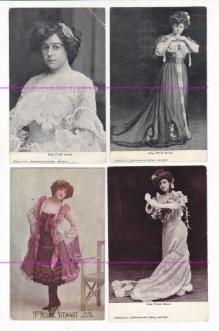 Australian Actresses X7 C.  1900s Talma & Co.  7 Postcards Tittell Brune Etc
