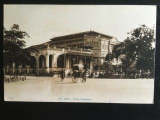 1900s Singapore Raffles Hotel Postcard
