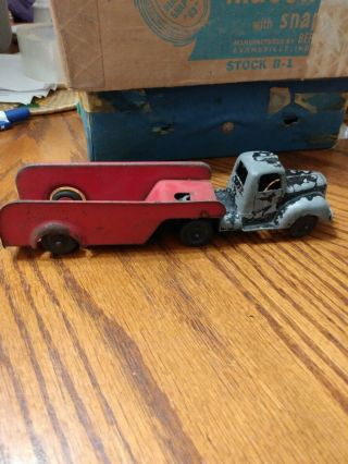 Vintage Tootsie Toy Pickup And Trailer