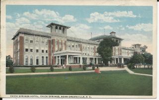 Old Greenville County Sc Chick Springs Hotel 1920 