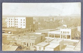 Rppc Real Photo Postcard Ontario Oregon Business Section Ford Dealer School 1912