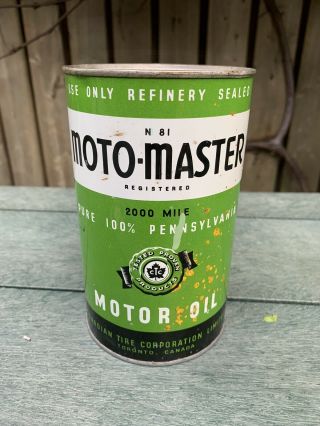 Vintage Moto - Master Motor Oil Can - Canadian Tire
