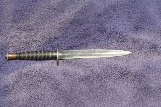 Ww2 Fairbairn Sykes 3rd Pattern Fighting Knife Hand Ground Blade