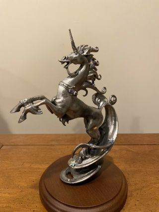 " Celestial Unicorn " By James Lane Casey 1997 Perth Pewter Jeweled