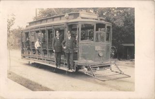 Trolley 1648 & Crew,  Believed To Be In Philadelphia,  Pa,  Real Photo Pc 1907 - 20