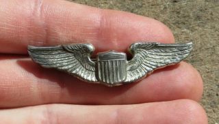 Ww2 Us Army Air Force Military Luxenberg Pilot Wing Badge Insignia Pin