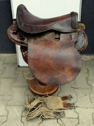 Vintage Ww2 Wwii German Military Cavalry Officer Horse Saddle Ars 30