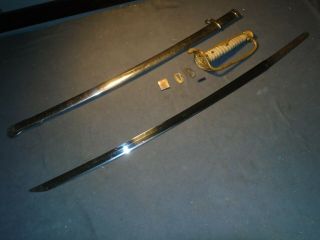 Japanese Meiji Army officer ' s sword in kyugunto mountings,  arsenal blade 2