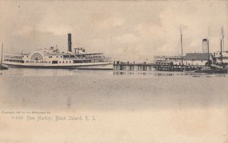 Block Island,  Rhode Island,  1901 - 07; Ferry Boat At Dock