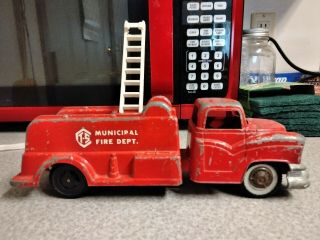 Vintage Toy Firetruck Tru - Scale 1950 
