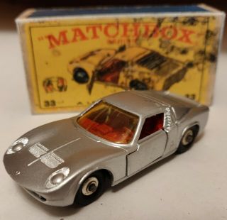 Matchbox Lesney 33 Lamborghini Miura 1968 Custom / Crafted Box