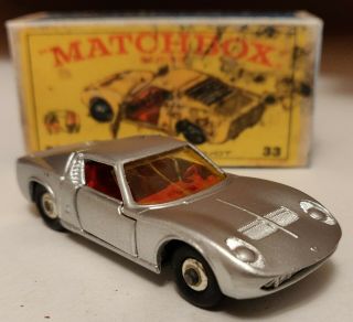 Matchbox lesney 33 Lamborghini Miura 1968 Custom / Crafted box 2
