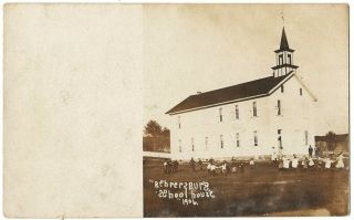 Rppc Real Photo Postcard Of The Old School House 1906 Rehrersburg,  Pa.  Berks Co.