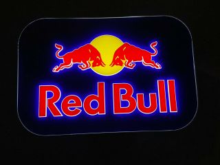 Red Bull Led Light Up Sign 12” Wide Rare