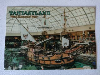 Vintage West Edmonton Mall Alberta Ab World Waterpark Fantasyland Postcard 6x5 "