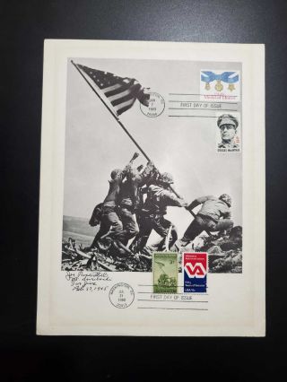 Signed Joe Rosenthal Iwo Jima 1945 Photograph Print