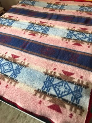 Navajo Textile Mills Wool Indian Blanket - Similiar To Pendleton Beaver State