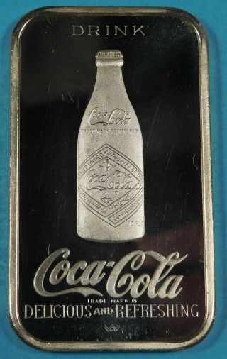 75th Anniversary Silver Coca Cola Bar - Louisville,  Ky - 1 Ounce Pure Silver
