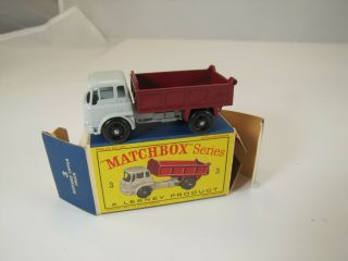 Matchbox Lesney 3 Bedford Tipper Truck & Box - To Nm