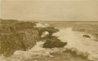Arch Coast Surf Rocks 1912 Santa Cruz California Rppc Photo Postcard 20 - 3422