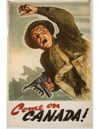 Come On Canada Ww Ii Poster 24 " X36 "