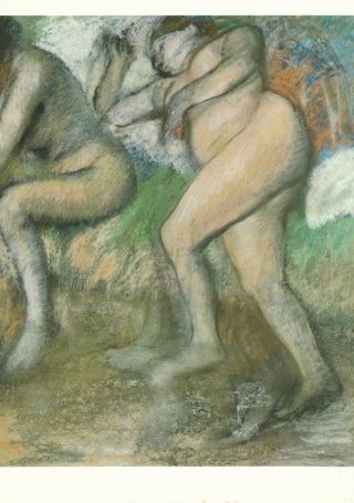 Art Postcard Artists Signed Pc Paint Degas After The Bath 1890 Apres Le Bain Bad