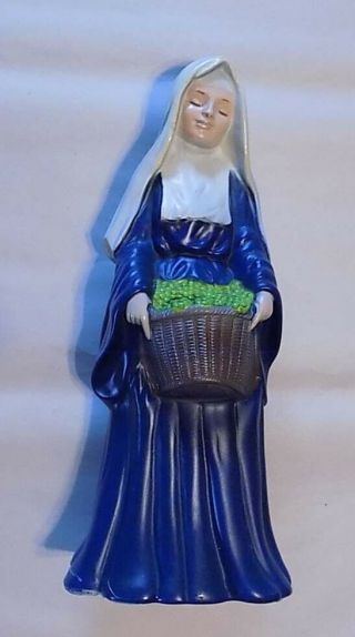 Vintage Blue Nun Large Advertising Figure 12 " Tall