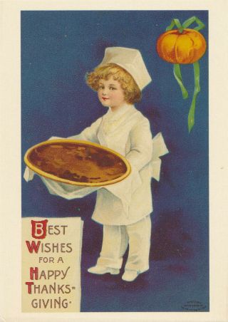 Advertising Postcard Dover Edition 1990 Best Wishes For A Happy Thanksgiving Art