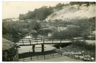 Antique C.  1909 Rppc The Channel Stony Lake Shelby Michigan Unposted Oceana Co.
