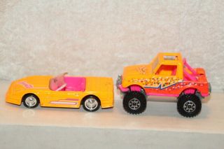 Hot Wheels Cal Custom Suzuki Samurai & Chevrolet Corvette Rare Neon Orange Pink