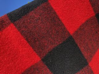 Vintage MARLBORO COUNTRY STORE 56 X 72 Wool Blanket Buffalo Plaid RED BLACK USA 3