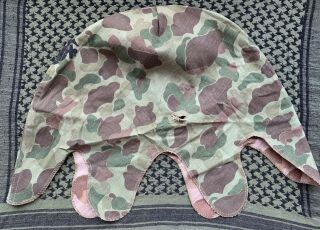 Ww2 Usmc M1 Helmet Cover Marine Corps Wwii Camo 1st Pattern Camouflage Frog Skin