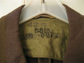 Ww2 Wwii Us Army M - 1942 Service Class A Wool Jacket 42 Short