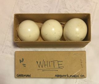 Vintage Abbotts 2” White Billiard Balls,  Germany