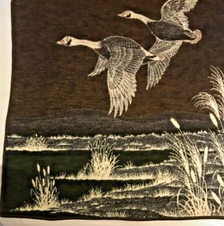 Biederlack Canadian Flying Geese Throw Blanket Reversible Sunset USA 80s VTG 3