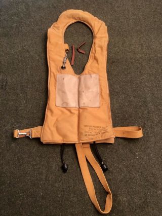 Wwii Us Army Air Force Aaf Type B - 3 Life Preserver Mae West Vest Early 1941 Date