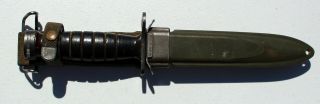 Gorgeous Wwii U.  S.  M1 Carbine Pal Bayonet In U.  S.  M8 Bm Co Scabbard.