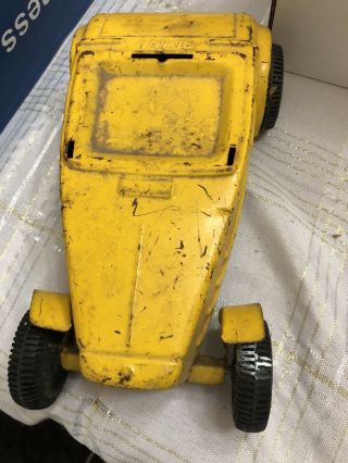 Vintage Buddy L Yellow Car Roadster Pressed Steel Toy