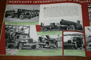 1938 International Harvester Heavy Duty Trucks Advertising Sales Brochure