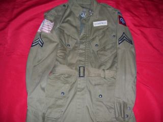 Wwii Named 82nd Airborne Paratrooper Jump Jacket With Invasion Flag