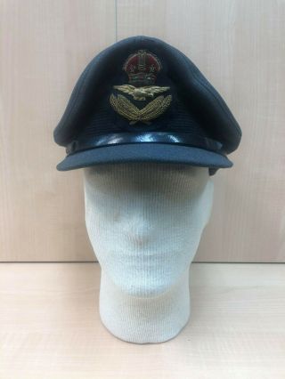 Ww2 Raf Rcaf Officer Cap Large Sized 7 3/8