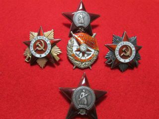 Guards Major Order Of The Red Banner,  Patriotic War 1st And 2nd Class,