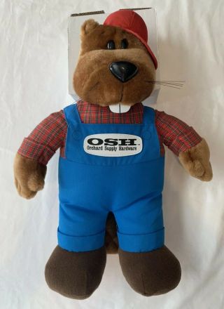 Osh Orchard Supply Hardware Plush Beaver Stuffed Animal Plushie 16”