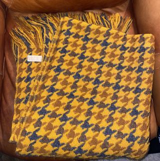 Pendleton Vintage 100 Wool Blanket Houndstooth Pattern Throw